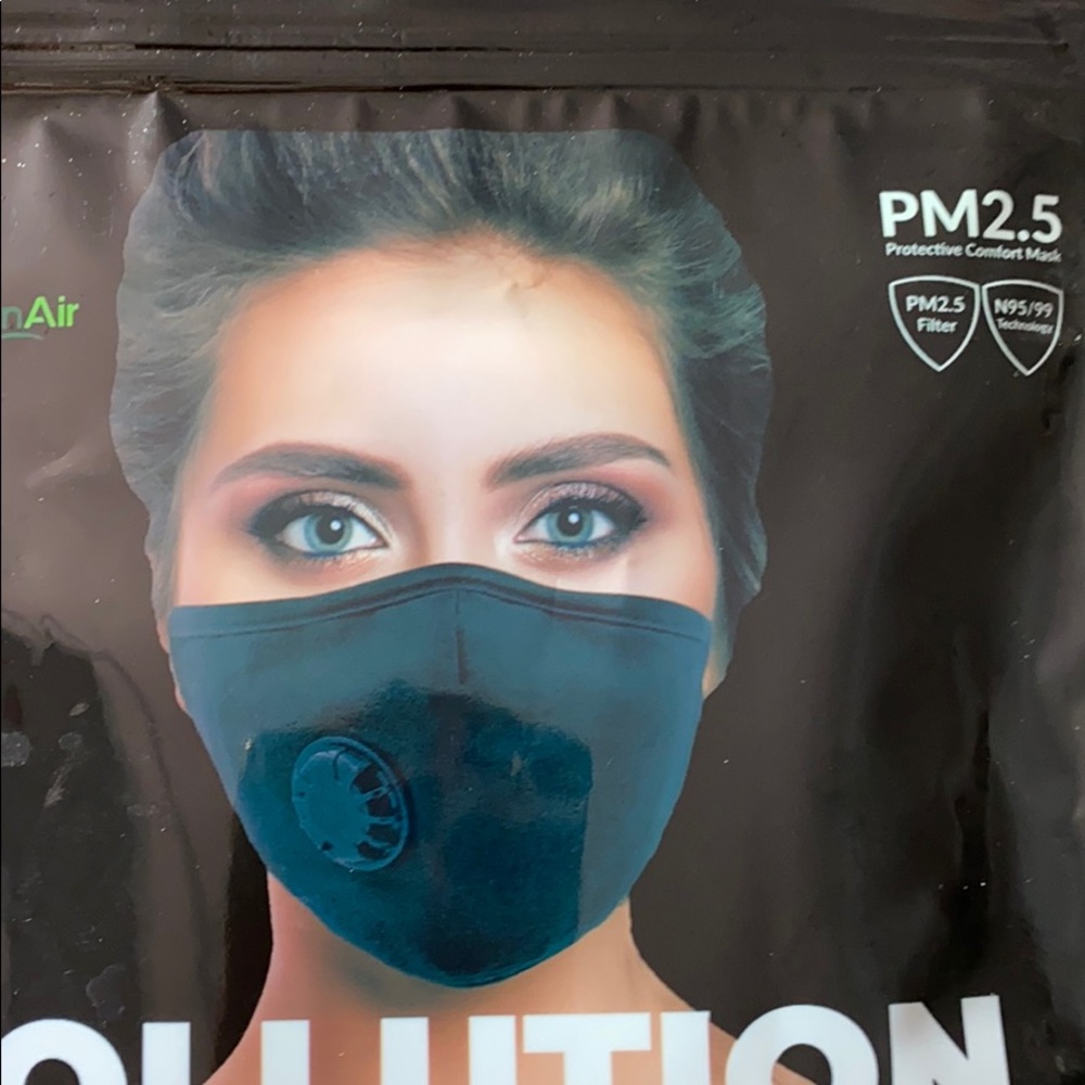 Black Reusable Mask with Filters